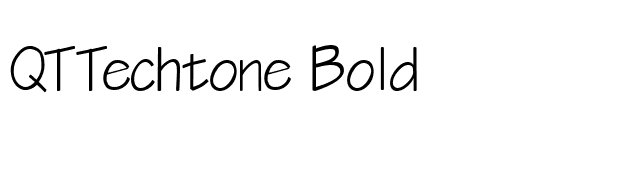 QTTechtone Bold font preview