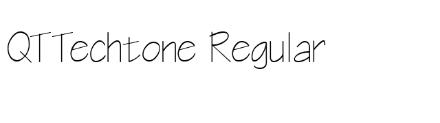 QTTechtone Regular font preview