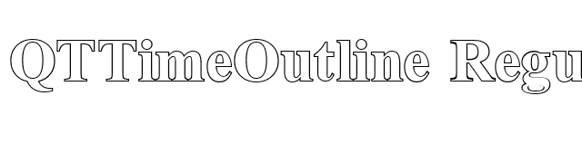QTTimeOutline Regular font preview
