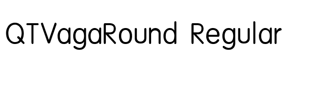 QTVagaRound Regular font preview