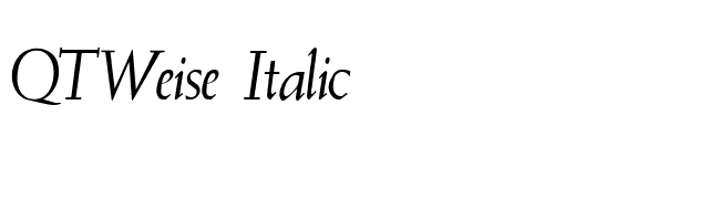 QTWeise Italic font preview