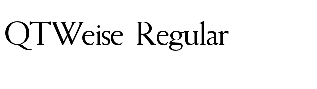 QTWeise Regular font preview