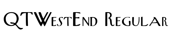 QTWestEnd Regular font preview