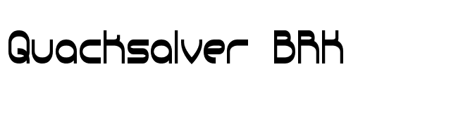 Quacksalver BRK font preview