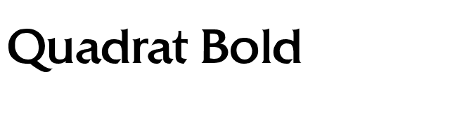 Quadrat Bold font preview