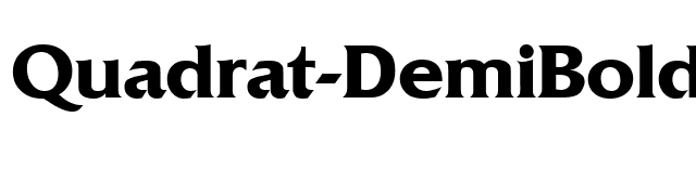 Quadrat-DemiBold font preview
