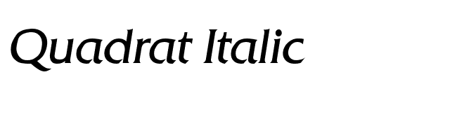 Quadrat Italic font preview