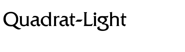 Quadrat-Light font preview
