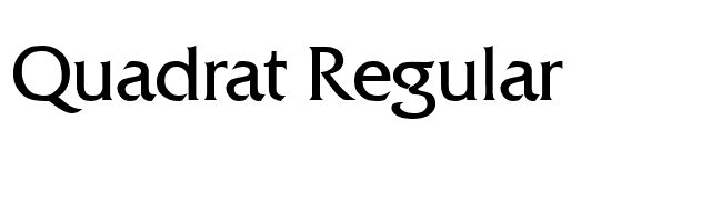 Quadrat Regular font preview
