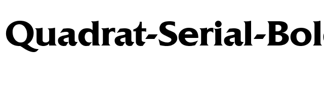 Quadrat-Serial-Bold font preview