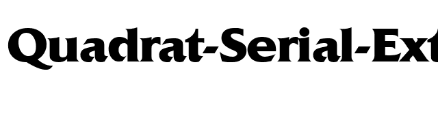 Quadrat-Serial-ExtraBold-Regular font preview