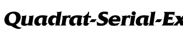 Quadrat-Serial-ExtraBold-RegularItalic font preview