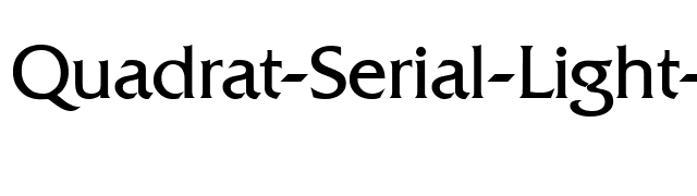 Quadrat-Serial-Light-Regular font preview