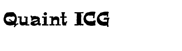 Quaint ICG font preview