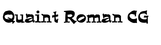 Quaint Roman CG font preview