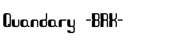 Quandary -BRK- font preview