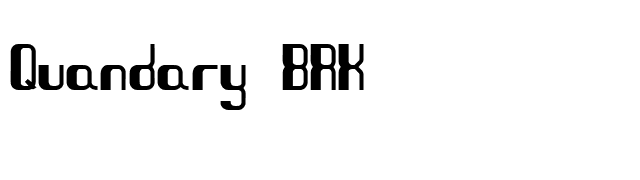 Quandary BRK font preview