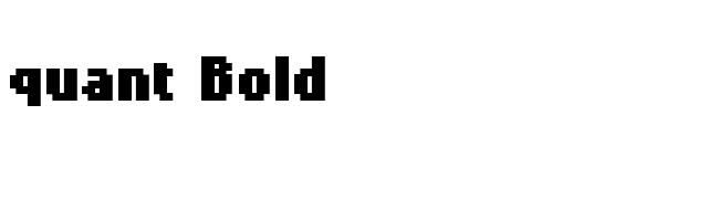 quant Bold font preview