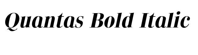 Quantas Bold Italic font preview