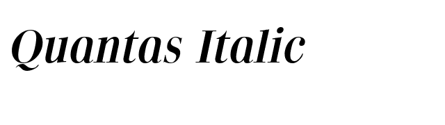 Quantas Italic font preview