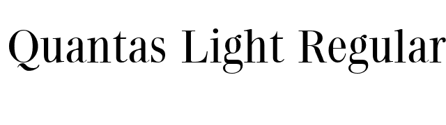 Quantas Light Regular font preview
