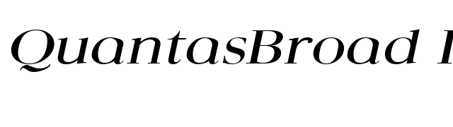 QuantasBroad Italic font preview
