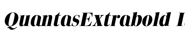 QuantasExtrabold Italic font preview