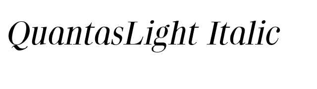 QuantasLight Italic font preview