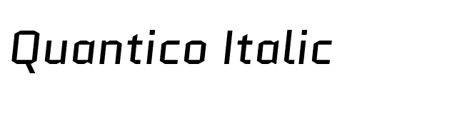 Quantico Italic font preview