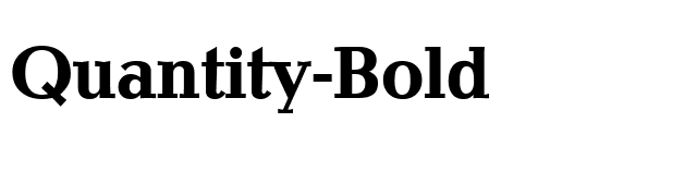Quantity-Bold font preview