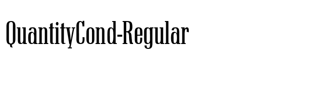 QuantityCond-Regular font preview