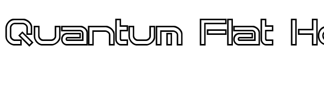 Quantum Flat Hollow BRK font preview