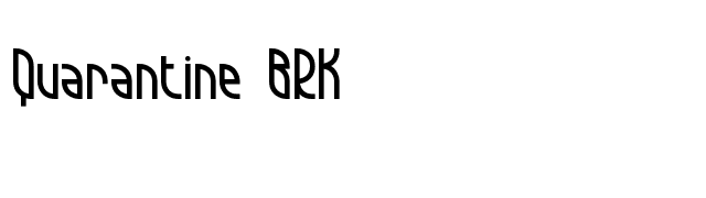 Quarantine BRK font preview