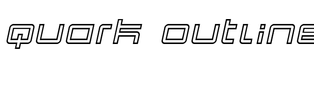 Quark Outline Italic font preview
