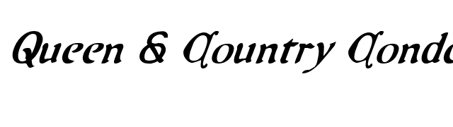 Queen & Country Condensed Italic font preview