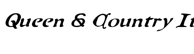 queen-country-italic font preview