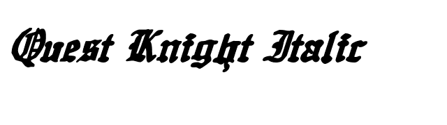 Quest Knight Italic font preview