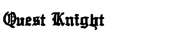 Quest Knight font preview