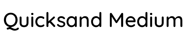 Quicksand Medium font preview