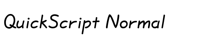 QuickScript Normal font preview