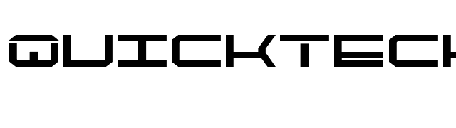 QuickTech Bold font preview