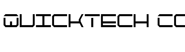 QuickTech Condensed font preview
