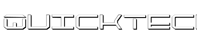 QuickTech Shadow font preview