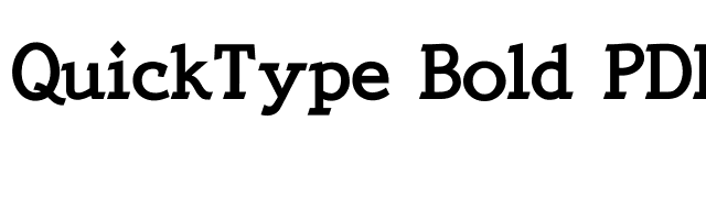 QuickType Bold PDF font preview