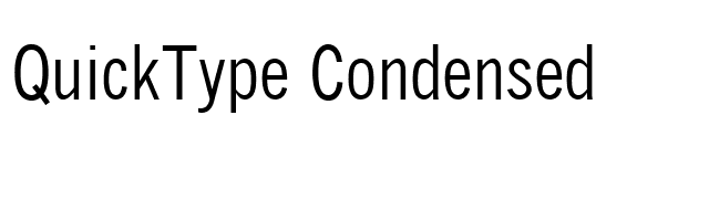 QuickType Condensed font preview