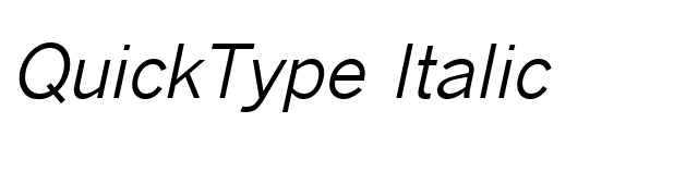 QuickType Italic font preview