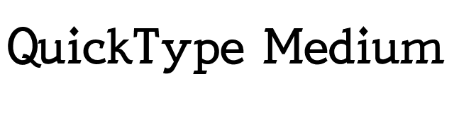 QuickType Medium PDF font preview