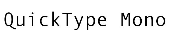 QuickType Mono font preview