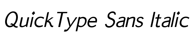 QuickType Sans Italic PDF font preview