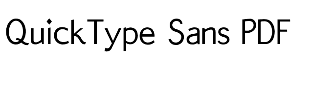 QuickType Sans PDF font preview